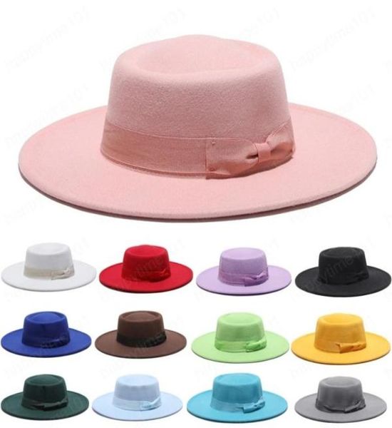 winter fedora hats for men women fashion solid color wide brim wool felt jazz fedora hat flat bow cap8694343, Blue;gray
winter fedora hats for men women fashion solid color wide brim wool felt jazz fedora hat flat bow cap8694343, Blue;gray