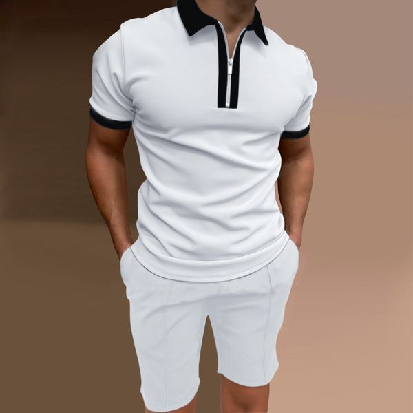 mens suits blazers fashionable sports suit summer daily wear with solid color short sleeve and drawstring casual shorts 2piece set 230518, White;black
mens suits blazers fashionable sports suit summer daily wear with solid color short sleeve and drawstring casual shorts 2piece set 230518, White;black