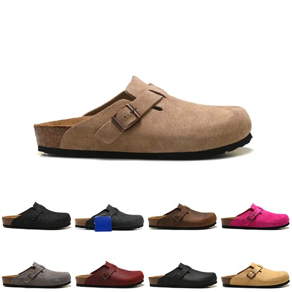 2023 fashion boston clogs slippers oiled leather bag head pull cork suede famous designer sandals womens mens autumn winter loafers shoes cl, Black
2023 fashion boston clogs slippers oiled leather bag head pull cork suede famous designer sandals womens mens autumn winter loafers shoes cl, Black