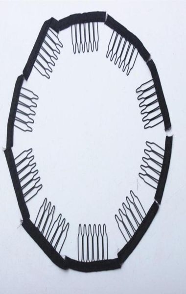 comb 30pcs wigs comb for wig cap and combs wig making hair extensions tools hair extension clips for wig cap1655677, Black;brown