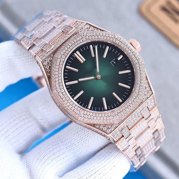 handmade full of diamonds watch mens automatic mechanical watches 41mm with diamond-studded steel sapphire, Slivery;brown
handmade full of diamonds watch mens automatic mechanical watches 41mm with diamond-studded steel sapphire, Slivery;brown