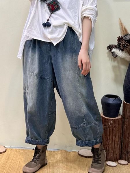 jeans women jeans 2022 autumn retro casual loose denim trousers female new elastic waist pocket bleached vintage denim pants, Blue
jeans women jeans 2022 autumn retro casual loose denim trousers female new elastic waist pocket bleached vintage denim pants, Blue