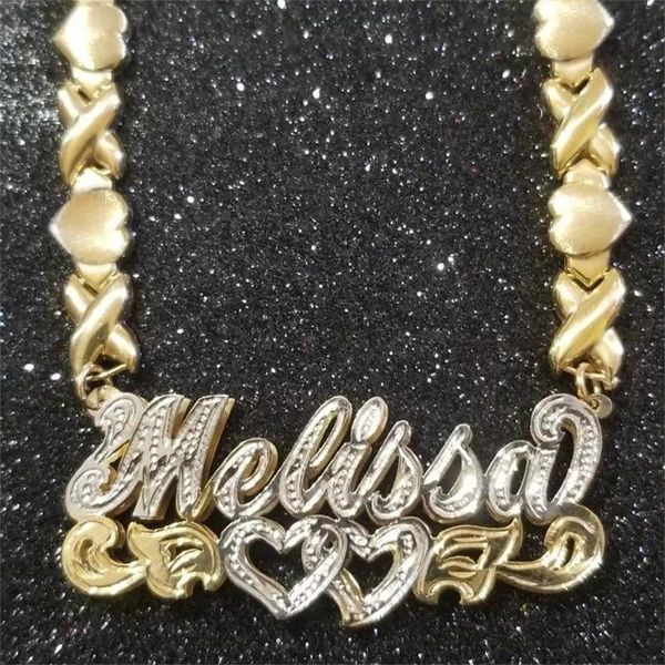 strands strings personalized custom name necklace double layer two tone hollow heart gold stainless steel xoxo chain for girls 230519, Black
strands strings personalized custom name necklace double layer two tone hollow heart gold stainless steel xoxo chain for girls 230519, Black