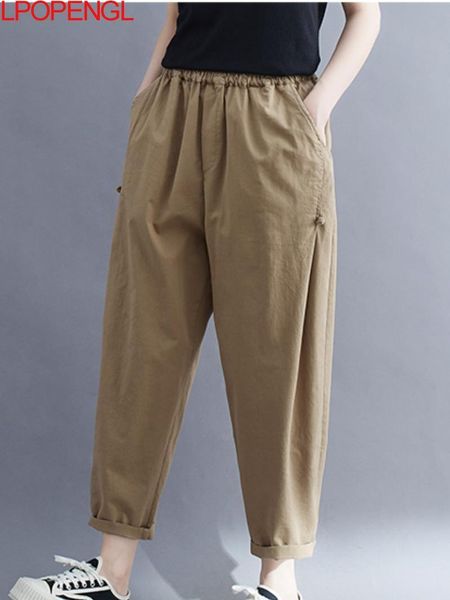 capris straight elastic waist solid color wide leg pants female loose 2022 women casual elegant trousers office lady ankle length pant, Black;white
capris straight elastic waist solid color wide leg pants female loose 2022 women casual elegant trousers office lady ankle length pant, Black;white