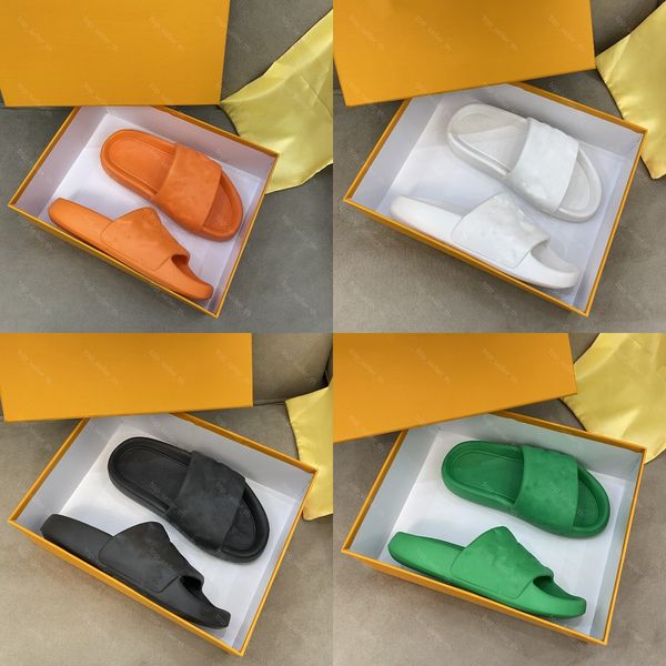 waterfront mule men women rubber slipper embossed mules luxury summer sandal with box, Black
waterfront mule men women rubber slipper embossed mules luxury summer sandal with box, Black