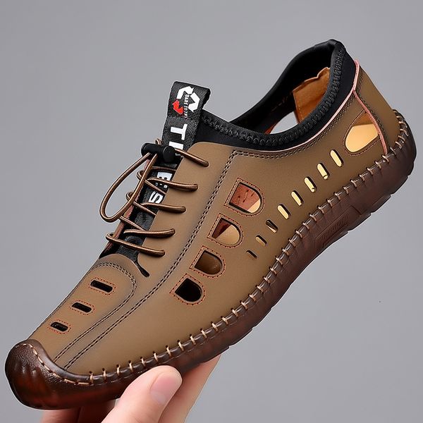 sandals summer men's casual sandals fashion hollow out breathable shoes flat business soft bottom sneakers sandalias hombre 230519, Black
sandals summer men's casual sandals fashion hollow out breathable shoes flat business soft bottom sneakers sandalias hombre 230519, Black