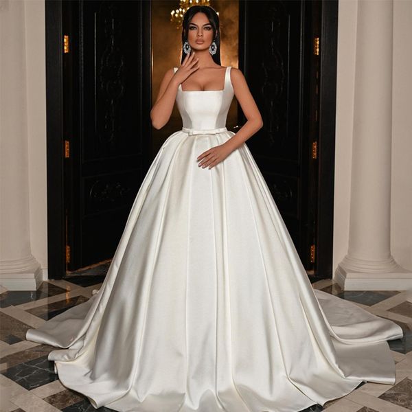 2023 white princess wedding dresses square collar sleeveless bride dress boho beach custom made to measures robe de mariee
2023 white princess wedding dresses square collar sleeveless bride dress boho beach custom made to measures robe de mariee