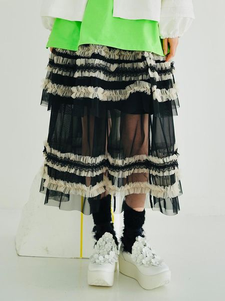 capris imakokoni 2022girls original midlength lace high waist cake mesh skirt elastic waist skirt womans clothing black maxi skirt, Black;white
capris imakokoni 2022girls original midlength lace high waist cake mesh skirt elastic waist skirt womans clothing black maxi skirt, Black;white