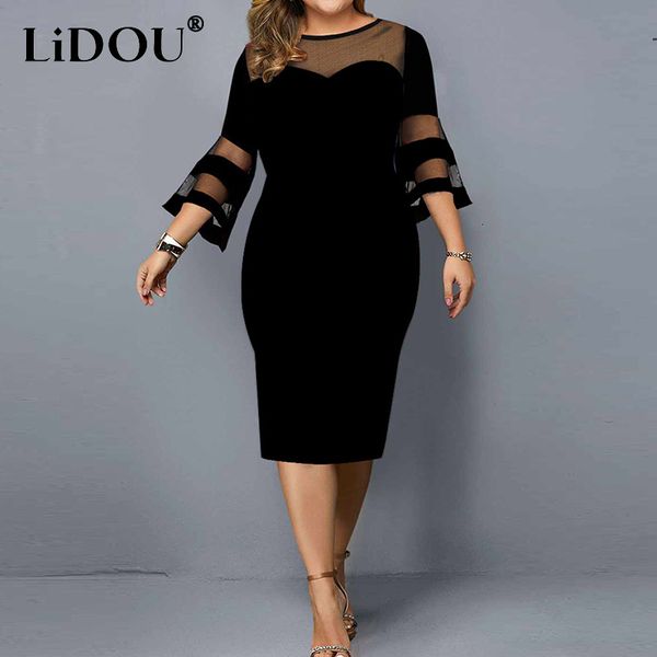 plus size dresses spring summer elegant fashion lace patchwork size women mesh evening party vestidos solid bodycon robe femme 230518, Black
plus size dresses spring summer elegant fashion lace patchwork size women mesh evening party vestidos solid bodycon robe femme 230518, Black