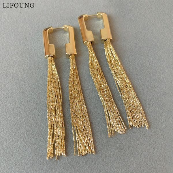 dangle chandelier copper drop earrings metal tassel post ear studs designer basic luxury bijoux fashion jewelry classic styles party gifts c, Silver