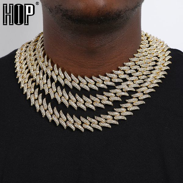 chain hip hop bling iced out full 19mm 3row men's thorns bracelet cuban link chain bracelet necklace for men jewelry 230519, Black
chain hip hop bling iced out full 19mm 3row men's thorns bracelet cuban link chain bracelet necklace for men jewelry 230519, Black