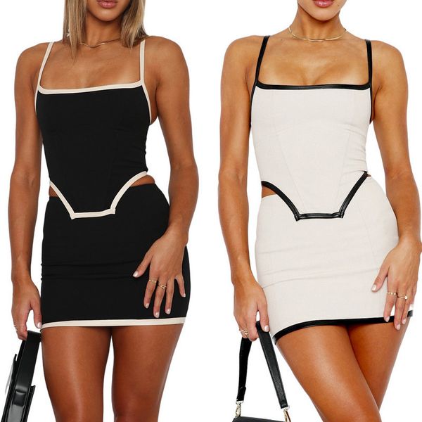 two piece dress women skirt sets summer clothes outfits patchwork irregular hem sling tank and mini skirts suit 230518, White
two piece dress women skirt sets summer clothes outfits patchwork irregular hem sling tank and mini skirts suit 230518, White