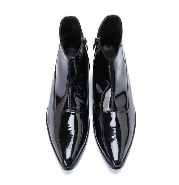 british patent leather shoes men ankle male paty prom shoes pointed toe men party dress boots plus size motorcycle short boots4435288, Black
british patent leather shoes men ankle male paty prom shoes pointed toe men party dress boots plus size motorcycle short boots4435288, Black
