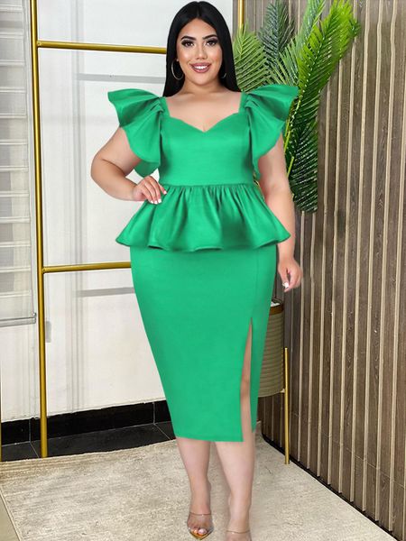 plus size dresses size 4xl green party women v neck ruffles slit roves sleeveless bodycon evening cocktail birthday event gowns 230518, Black
plus size dresses size 4xl green party women v neck ruffles slit roves sleeveless bodycon evening cocktail birthday event gowns 230518, Black