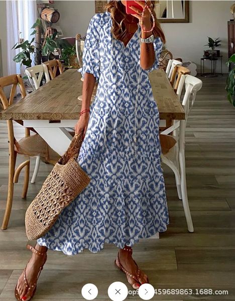 basic casual dresses summer bohemian women's long dress print v-neck short sleeves elegant dresses female spring casual beach clothes l, Black;gray
basic casual dresses summer bohemian women's long dress print v-neck short sleeves elegant dresses female spring casual beach clothes l, Black;gray