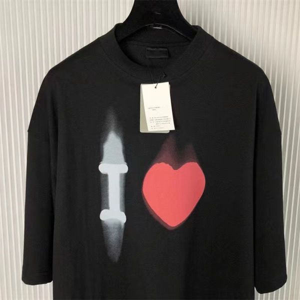 2023 mens new designer fashion short-sleeved summer 520 lovers' fuzzy love printed embroidered letter trend loose short-sleeved women, White;black
2023 mens new designer fashion short-sleeved summer 520 lovers' fuzzy love printed embroidered letter trend loose short-sleeved women, White;black