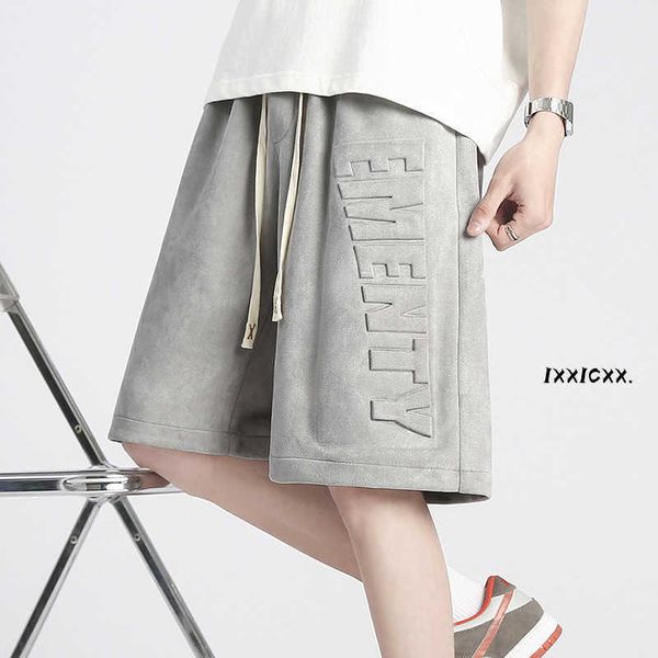 american letter steel printed deerskin fleece casual shorts men's summer vintage sweatpants loose capris, White;black
american letter steel printed deerskin fleece casual shorts men's summer vintage sweatpants loose capris, White;black
