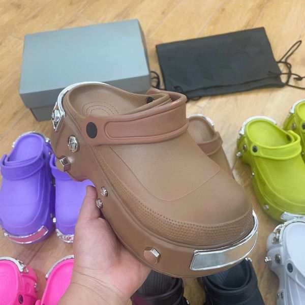 punk style slippers triple flip flops hardcroc men women height increasing beach pool slides sandals rubber slide casual shoes water walker, Black
punk style slippers triple flip flops hardcroc men women height increasing beach pool slides sandals rubber slide casual shoes water walker, Black