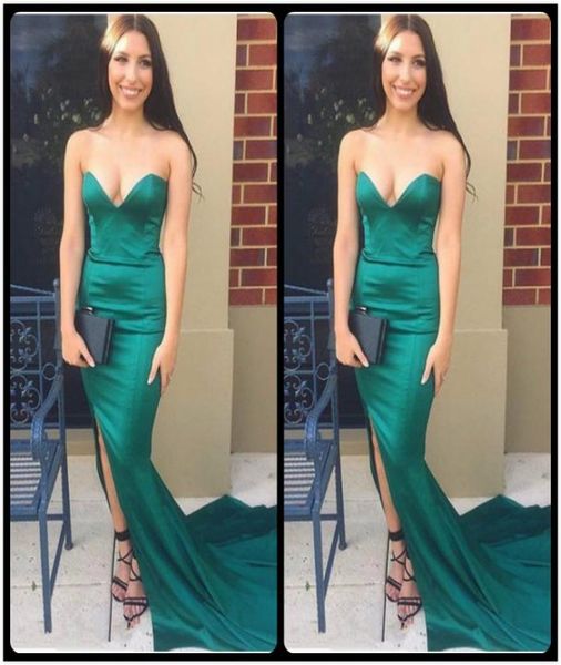 elegant v neck emerald green long prom dresses with side slit satin mermaid evening party gowns vestido fiesta5181172, Black
elegant v neck emerald green long prom dresses with side slit satin mermaid evening party gowns vestido fiesta5181172, Black