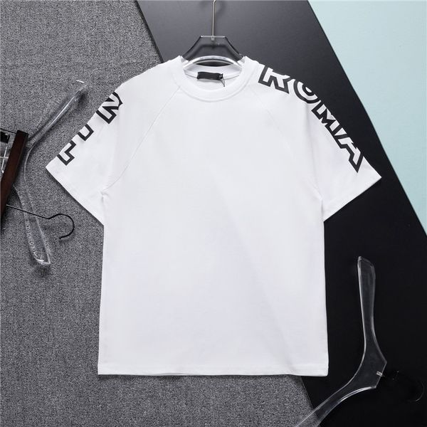high designer men's t-shirt fashion women's round neck short sleeve shirt double shoulder letter printing pure cotton casual atmos, White;black
high designer men's t-shirt fashion women's round neck short sleeve shirt double shoulder letter printing pure cotton casual atmos, White;black