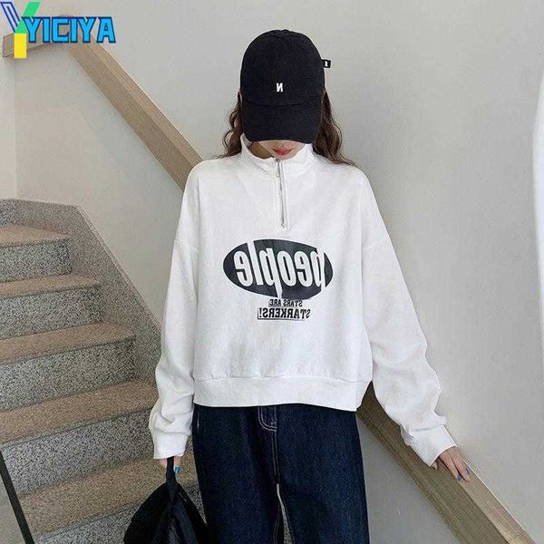 yiciya women's hoodies 2023 spring and autumn letter thin section zipper stand collar long sleeve hoodie women loose bf wind short styl, Black
yiciya women's hoodies 2023 spring and autumn letter thin section zipper stand collar long sleeve hoodie women loose bf wind short styl, Black