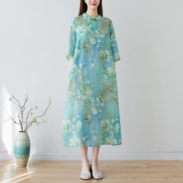 dresses stand collar beading vintage chinese style dress robe cheongsam thin soft cotton linen loose fashion women casual summer dress, Black;gray
dresses stand collar beading vintage chinese style dress robe cheongsam thin soft cotton linen loose fashion women casual summer dress, Black;gray