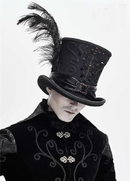wide brim hats gothic vintage hat men steampunk cosplay punk party caps feather decoration drop6829286, Blue;gray
wide brim hats gothic vintage hat men steampunk cosplay punk party caps feather decoration drop6829286, Blue;gray