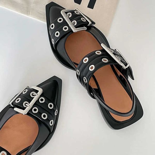 sandals dark flat toe box women's sandals spring and summer new punk all-match willow pointed muller pumps women 230417, Black
sandals dark flat toe box women's sandals spring and summer new punk all-match willow pointed muller pumps women 230417, Black