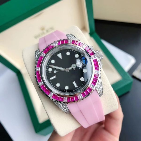 original men's and women's silica gel watch automatic mechanical watch 40mm business watch case with diamond watch montre de luxe, Slivery;brown
original men's and women's silica gel watch automatic mechanical watch 40mm business watch case with diamond watch montre de luxe, Slivery;brown