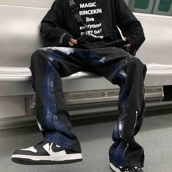 mens jeans high street pants american skateboard washed splash jeans mens floor streetwear hiphop panic buying denim men 230518, Blue
mens jeans high street pants american skateboard washed splash jeans mens floor streetwear hiphop panic buying denim men 230518, Blue