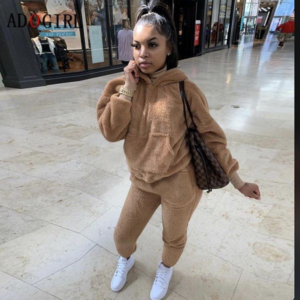 pants adogirl women sweatshirts suit 2 piece set long sleeve hoodie and long pants warm female tracksuits teddy matching sets 5xl, White
pants adogirl women sweatshirts suit 2 piece set long sleeve hoodie and long pants warm female tracksuits teddy matching sets 5xl, White
