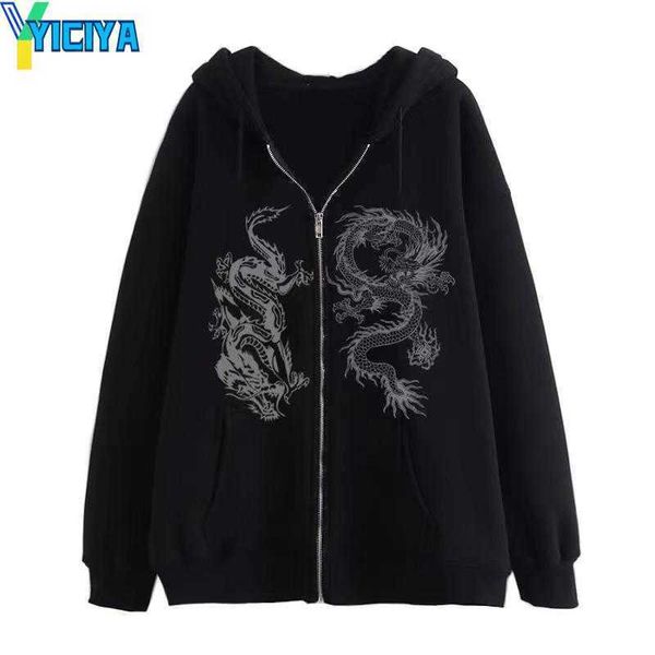 yiciya women's hoodies 2023 y2k women's dragon print zipper hoodie street trend loose outerwear oversized streetwear sweatshirt, Black
yiciya women's hoodies 2023 y2k women's dragon print zipper hoodie street trend loose outerwear oversized streetwear sweatshirt, Black