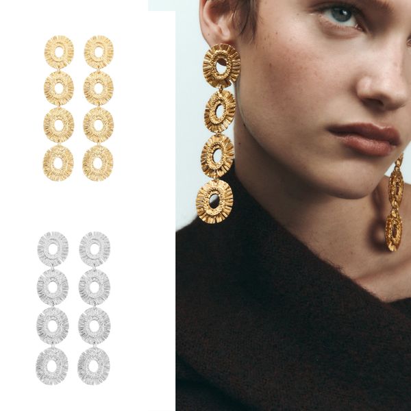 cold wind multi-layer circular metal earrings with high-quality niche design texture, Silver
cold wind multi-layer circular metal earrings with high-quality niche design texture, Silver