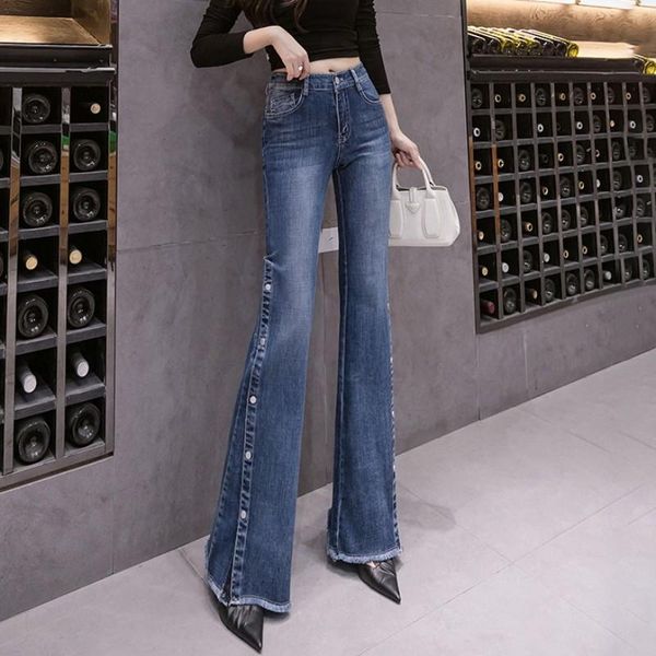 jeans 2021 new autumn side split jeans for women's high waist loose mujer fashion women denim flared pants plus size wide leg jeans, Blue
jeans 2021 new autumn side split jeans for women's high waist loose mujer fashion women denim flared pants plus size wide leg jeans, Blue