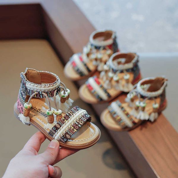 sandals summer new girls sandals fashion princess shoes ethnic style small medium and big kids roman sandals tassel soft children shoes aa23, Black;red
sandals summer new girls sandals fashion princess shoes ethnic style small medium and big kids roman sandals tassel soft children shoes aa23, Black;red
