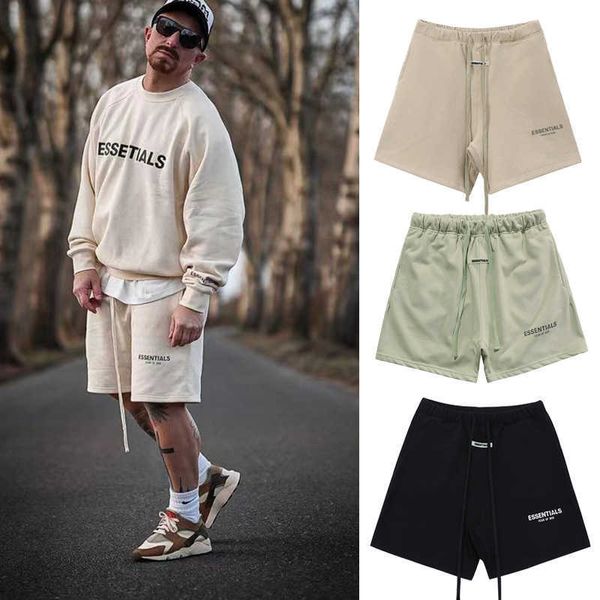 fog double line essentials season 7 american fashion brand high street casual loose men's drawstring cropped shorts, White;black
fog double line essentials season 7 american fashion brand high street casual loose men's drawstring cropped shorts, White;black
