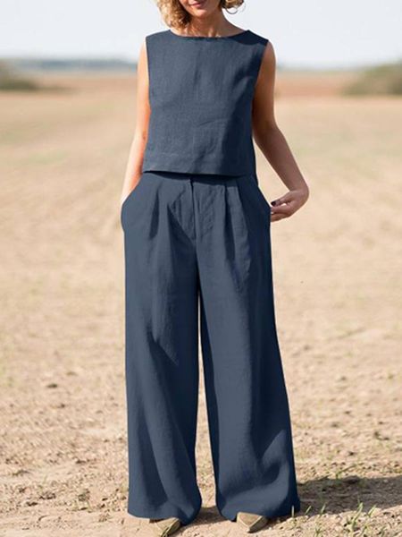 pants summer loose oneck wide leg pants two piece new elegant pullover pants summer suit women harajuku style cotton linen suit, White
pants summer loose oneck wide leg pants two piece new elegant pullover pants summer suit women harajuku style cotton linen suit, White