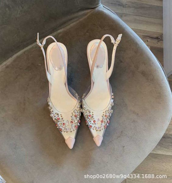 2021 new fairy style baotou thin heels transparent rhinestone pointed back strap high heel sandals female, Black
2021 new fairy style baotou thin heels transparent rhinestone pointed back strap high heel sandals female, Black