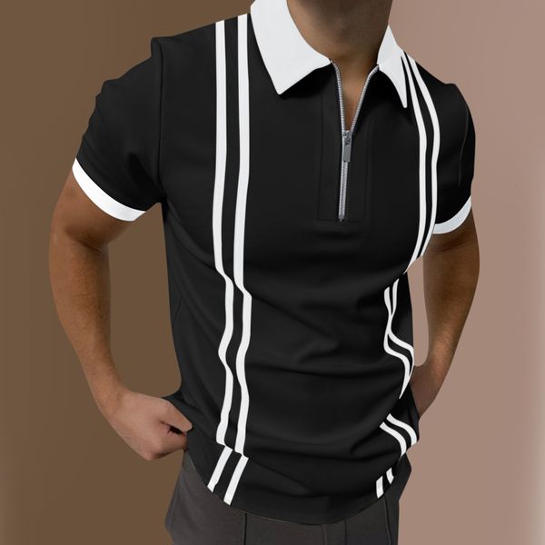 men's polos summer men polo shirts casual slim fit stripe short sleeve mens shirts turn-down collar zippers tees s-3xl 230519, White;black
men's polos summer men polo shirts casual slim fit stripe short sleeve mens shirts turn-down collar zippers tees s-3xl 230519, White;black