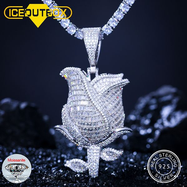 pendant necklaces rose flower for women 925 sterling silver charm iced out fashion hip hop necklace chain rock jewelry gifts 230519
pendant necklaces rose flower for women 925 sterling silver charm iced out fashion hip hop necklace chain rock jewelry gifts 230519