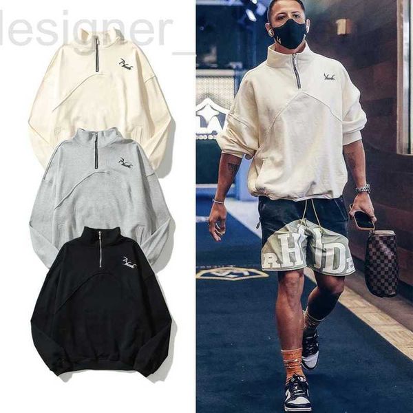 men's hoodies & sweatshirts designer men's sweatshirt autumn winter american style high street retro stand collar sweater half zip, Black
men's hoodies & sweatshirts designer men's sweatshirt autumn winter american style high street retro stand collar sweater half zip, Black