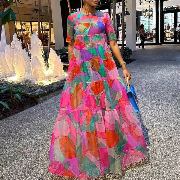 basic casual dresses women casual short sleeve pleated long dress summer elegant patterm print party dress fashion oneck loose hem beach dre, Black;gray
basic casual dresses women casual short sleeve pleated long dress summer elegant patterm print party dress fashion oneck loose hem beach dre, Black;gray