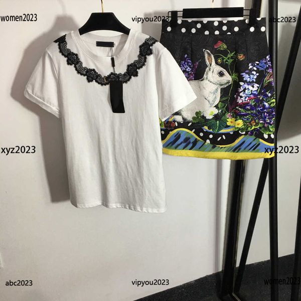 womens designer clothing dresses for woman two piece dress size s-l lace patchwork t-shirt and rabbit printed short skirt may15, White
womens designer clothing dresses for woman two piece dress size s-l lace patchwork t-shirt and rabbit printed short skirt may15, White