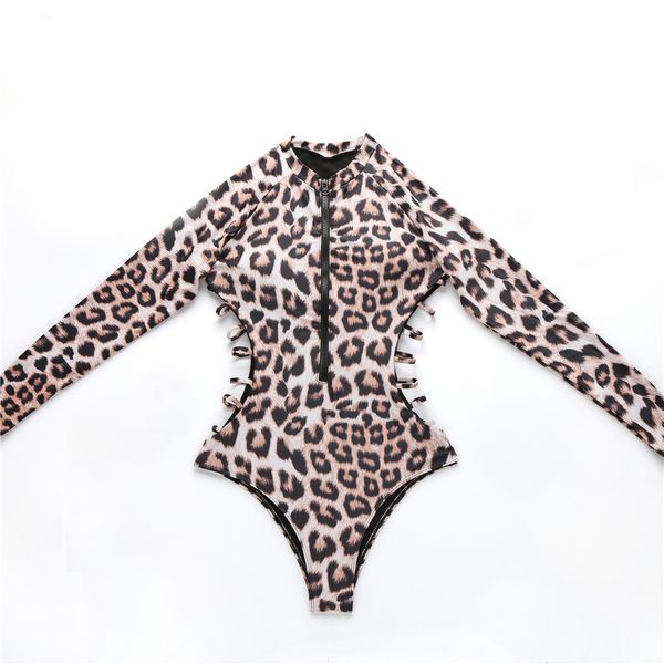 women's swimwear snake print female leopard print one piece bikini long sleeved swimsuit, White;black
women's swimwear snake print female leopard print one piece bikini long sleeved swimsuit, White;black