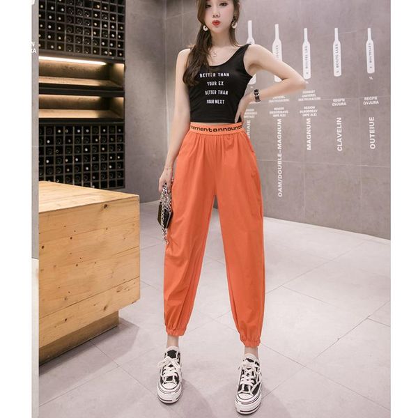 capris women sports pants streetwear cargo pants black ankle length elastic waist joggers female loose trousers haren casual, Black;white
capris women sports pants streetwear cargo pants black ankle length elastic waist joggers female loose trousers haren casual, Black;white