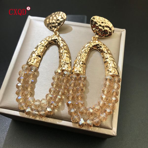 dangle chandelier original big long oval handmade beads glass exaggerated simple geometric metal earrings for women party jewelry accessorie, Silver
dangle chandelier original big long oval handmade beads glass exaggerated simple geometric metal earrings for women party jewelry accessorie, Silver