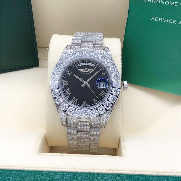 watch full diamond black dial 128238 128239 sapphire big diamond bezel 43mm 18k white gold men automatic wristwatches with original box, Slivery;brown
watch full diamond black dial 128238 128239 sapphire big diamond bezel 43mm 18k white gold men automatic wristwatches with original box, Slivery;brown
