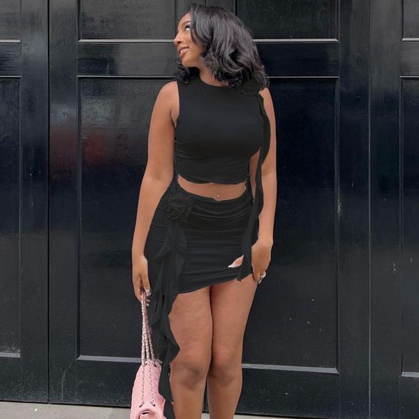 fashion women suit hand-tailor crewneck black white bodycon solid color crop two-piece mini skirts
fashion women suit hand-tailor crewneck black white bodycon solid color crop two-piece mini skirts