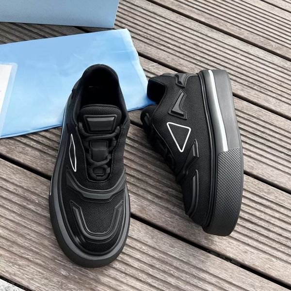 2023 designer sneakers macro re-nylon casual shoes men women platform sneaker shiny leather recycled nylon trainers with box, Black
2023 designer sneakers macro re-nylon casual shoes men women platform sneaker shiny leather recycled nylon trainers with box, Black