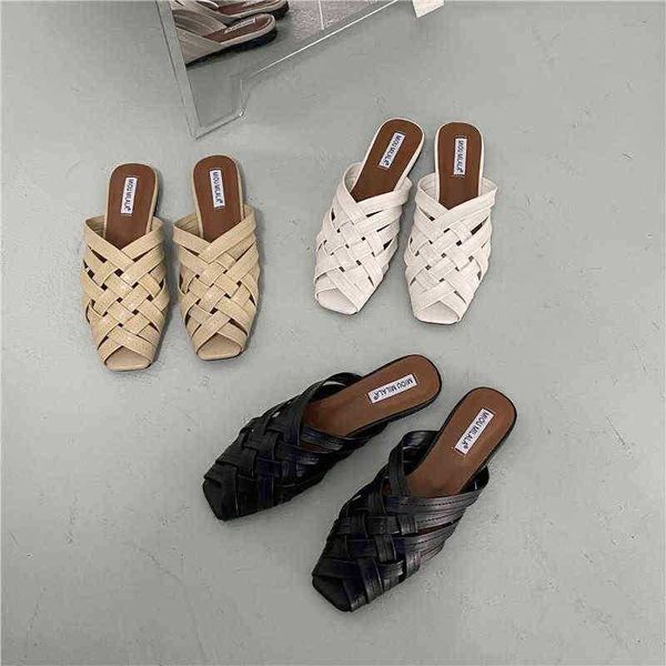 slipper bailamo women brand handmade knitted flat square toe slide slip on flip flop peep narrow beach sandal 220622, Black
slipper bailamo women brand handmade knitted flat square toe slide slip on flip flop peep narrow beach sandal 220622, Black